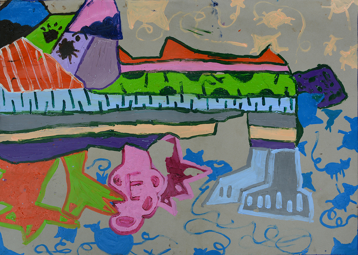 Tên_ cat_mèo Kích thước_ 84x120 Chất liệu_ acrylic trên giấy