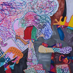 Tên_ Chill_ thư giãn Kích thước_ 30x42 Chất liệu_ mực trên giấy