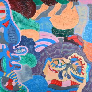 Tên_ Mắt mũi miệng Kích thước_ 180x200 Chất liệu_ acrylic trên canvas