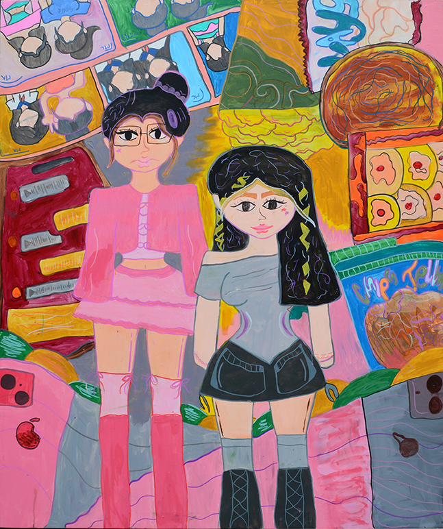Tên_ My bestfriend_ Bạn thân của tôi- kích thước_100x120- chất liệu_ acrylic trên canvas