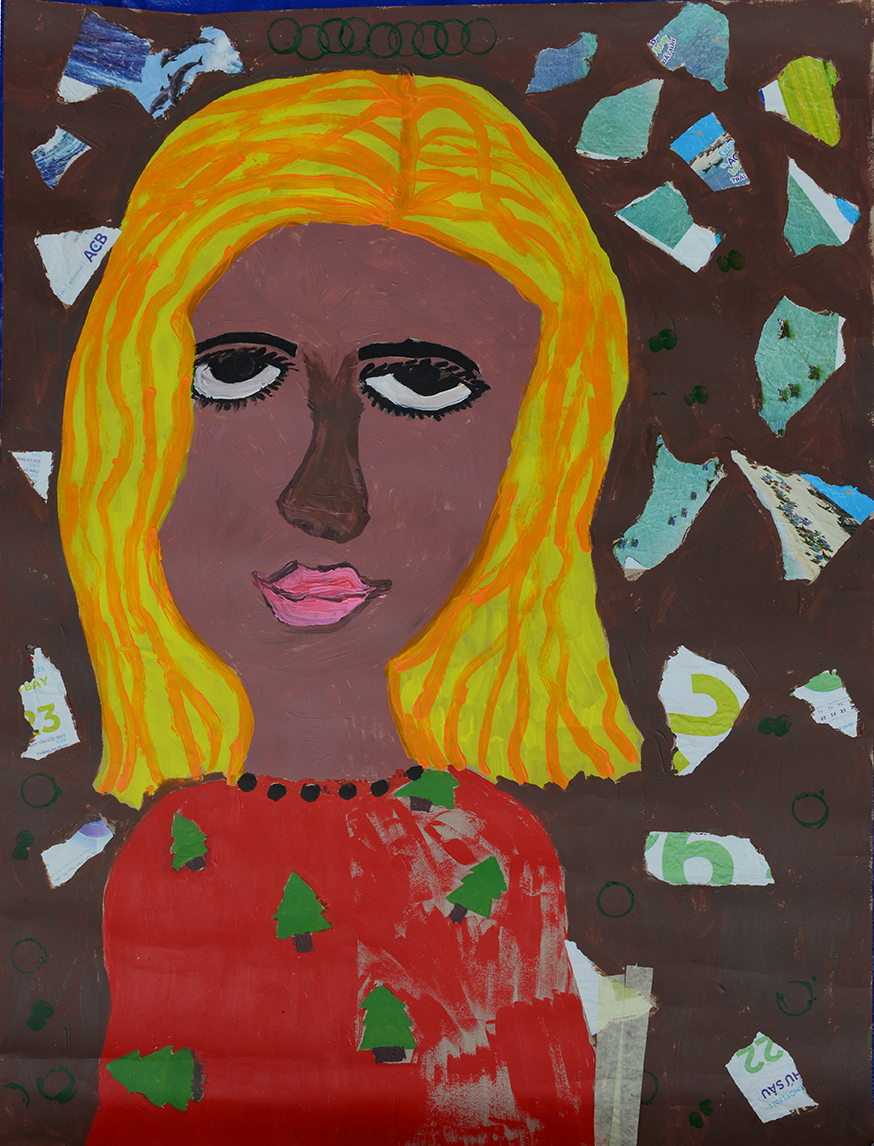 Tên_ Người qua đường Kích thước_ 84x120 Chất liệu_ acrylic trên giấy