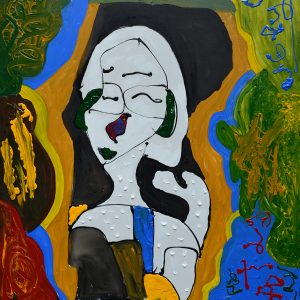 Tên_ Nice woman_ cô nàng hiền lành- Kích thước_ 100x120 - chất liệu_ acrylic trên canvas
