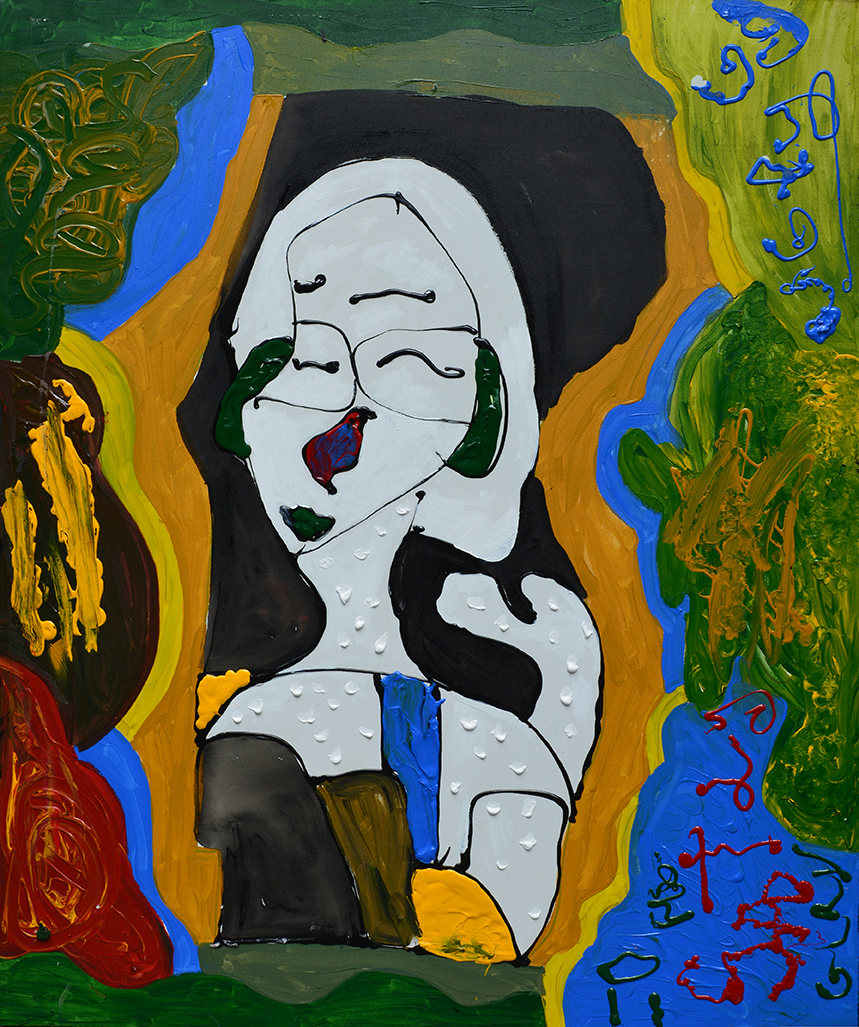 Tên_ Nice woman_ cô nàng hiền lành- Kích thước_ 100x120 - chất liệu_ acrylic trên canvas