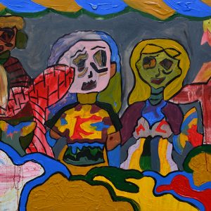 Tên_ Party_ Bữa tiệc - kích thước_ 80x120- Chất liệu_ acrylic trên canvas