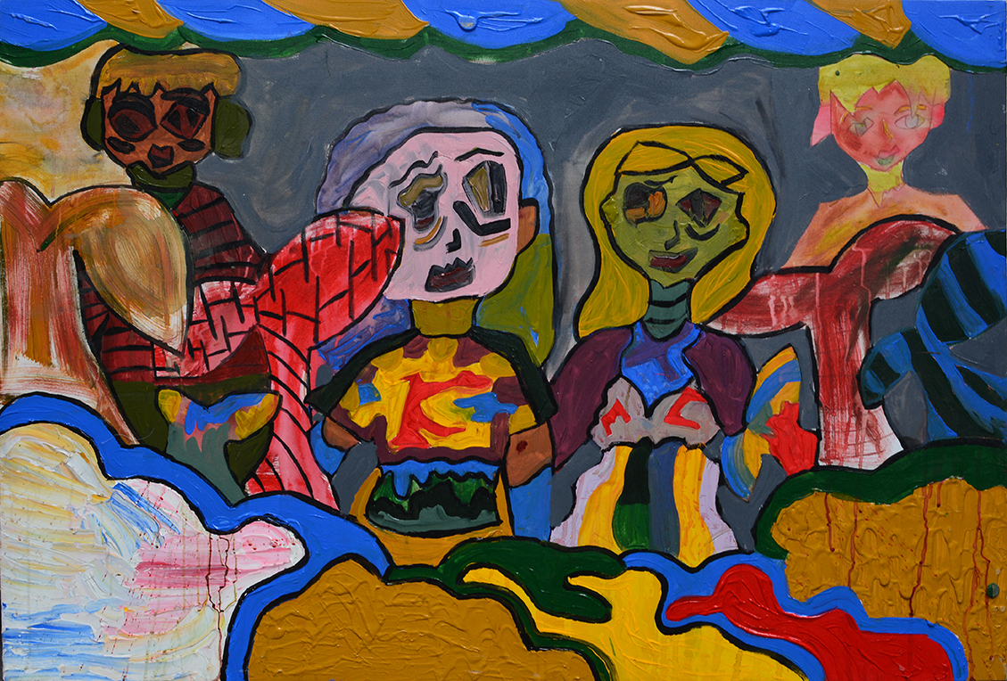 Tên_ Party_ Bữa tiệc - kích thước_ 80x120- Chất liệu_ acrylic trên canvas