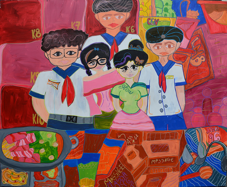 Tên_ Runaway weekend_ chạy trốn khỏi cuối tuần - kích thước_ 100x120 - chất liệu_ acrylic trên canvas