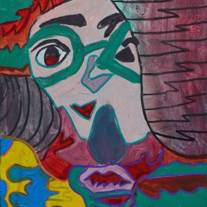 Tên_ The super long hair for the girls_Mái tóc dài cho những cô gái- kích thước_ 30x40- Chất liệu_ acrylic trên canvas