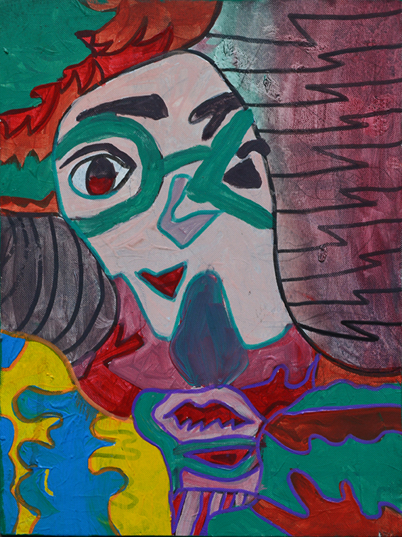 Tên_ The super long hair for the girls_Mái tóc dài cho những cô gái- kích thước_ 30x40- Chất liệu_ acrylic trên canvas